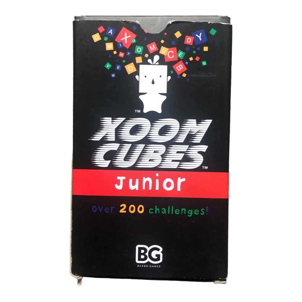 XOOM CUBES Junior Challenge Cards made for XOOM CUBES word race games